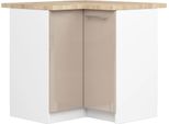 Armadio Angolare Oliwia S90/90 Bianco Cappuccino Lucido Per Cucina E Stoccaggio