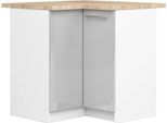 Armadio Angolare Oliwia S90/90 In Bianco Metallizzato Lucido 90X90 Cm Per Cucina