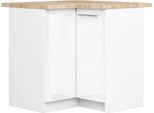Armadio Angolare Oliwia S90/90 Bianco Lucido - Soluzione Elegante E Funzionale Per La Cucina