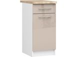 Armadio Da Cucina Oliwia S40 SZ1 Bianco Cappuccino Lucido
