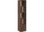 Libreria In Legno Effetto Rovere Marrone 40X36X189 Cm