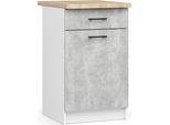 Armadio Da Cucina Oliwia S50 SZ1 - Bianco E Cemento