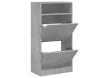 Vidaxl Scarpiera Grigio Cemento 60X34X116 Cm Materiale A Base Di Legno