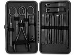 Set Per La Cura Delle Unghie - Forbici Per Unghie - Forbici - Taglio - Set Da 18 Pezzi - Acciaio Inossidabile - Nero
