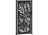 Vidaxl Cancello Da Giardino Nero 100X200 Cm In Acciaio Design A Onda