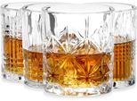 Set Di 4 Bicchieri Da Whisky Excellent Houseware, Vetro, 8,2X9,2 Cm, 310 Ml, Trasparenti