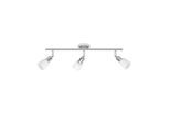 Brilliant Lampe Sofia Spotrohr 3Flg Eisen/Chrom/Weiß 3X D45, E14, 40W, Geeignet FüR Tropfenlampen (Nicht Enthalten) KöPfe Schwenkbar