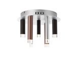 Brilliant Lampe Cembalo Led Deckenleuchte 7Flg Braun/Kaffee 7X 4W Led Integriert, 365Lm, 3000K In 3 Stufen üBer Wandschalter Dimmbar Energiesparend Und Langlebig Durch Led-Einsatz