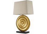 Casa Padrino Lampada Da Tavolo Oro Antico / Nero / Beige H. 67 Cm - Lampada Da Tavolo