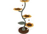 Tiragraffi Costway 175 Cm, Albero Per Gatti Con 5 Piattaforme A Forma Di Fiore E Di Foglia, Tiragraffi, Albero Da Arrampicata, Tiragraffi Per Gatti