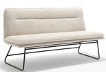 Bank Home Affaire, Beige (Natur, Schwarz), B:180Cm H:89Cm T:69Cm, Metall, Stoff, SitzbäNke