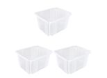 Aufbewahrungsbox Keeeper "Emil, 3Er Set, 24 L, 41 X 34,5 X 22 Cm", Transparent, B:41Cm H:22Cm T:34,5Cm, Kunststoff, Aufbewahrungsboxen, Aufbewahrungsbox, Ineinander Und Aufeinander Stapelbar
