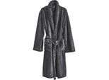 Bademantel DONE. Gr. S, anthrazit, L:120cm, Flanell, Hausmäntel, Bademantel