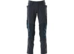 Pantaloni Mascot, Tasche Al Ginocchio, Pantaloni Ultimate Stretch Taglia 90C47, Nero-Blu