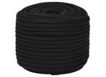 Vidaxl Corda Da Lavoro Nera 14 Mm 25 M Poliestere