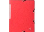 25X Exacompta 5515E Cartella Angolare, Din A4, Cartone, Rosso