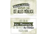 Gilde Schild, Rechteckig, "Momente"", Spruch, Metall, GrüN, Ve 6, 2 StüCk Wie Abgebildet,, B. 30 Cm, H. 19 Cm 68400"