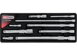 Ks Tools Set Di Prolunghe Da 1/4 Di Pollice + 3/8 Di Pollice + 1/2 Di Pollice, 9 Pezzi.