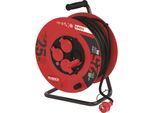 Emos Cavo Di Prolunga Nero Per Esterni In Bobina 25M, 4 Prese, Gomma, 230V, 1,5Mm2 P084251