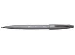 Pentel® SES15C-N Penna Con Punta In Fibra Sign Pen Brush - Punta A Pennello, Grigio