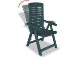 Vidaxl Sedie Da Giardino Regolabili 2 Pz. Plastica Verde