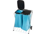 NöLle Cestino Per Rifiuti 2 X 120 L, Mobile, Con Coperchio Nero 5992 (Cestino Per Rifiuti)