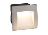 1W Ankle Led Quadrato Da Incasso Per Interni/Esterni, Vetro Grigio 4000K