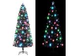 Vidaxl Albero Di Natale Artificiale Con Supporto/Led 240 Cm In Fibra Ottica