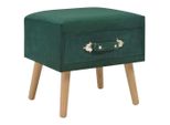 Comodini 2 Pz. Velluto Verde 40 X 35 X 40 Cm