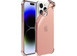 Smartphonica Iphone 14 Pro Max Custodia In Silicone Antiurto Trasparente Con Paraurti - Rosa Chiaro