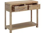 Tavolo Consolle 82X33X73 Cm In Legno Massiccio Di Acacia