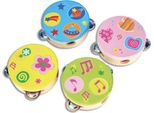 Bontempi Tamburello In Legno, Giocattolo Musicale, Tamburello, 1,5 Anni, 120 G, Multicolore