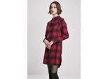 Urban Classics Donna - Abito Camicia In Flanella A Quadri Rosso - M