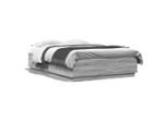 Vidaxl Struttura Letto Grigio Sonoma 150X200 Cm In Materiale Ligneo
