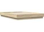 Vidaxl Struttura Letto Rovere Sonoma 160X200 Cm Materiale A Base Di Legno