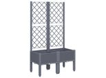 Vidaxl Fioriera Con Traliccio Blu-Grigio 80X40X142 Cm Pp