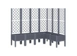 Vidaxl Fioriera Con Traliccio Blu-Grigio 160X120X142 Cm Pp
