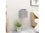 Comodino Grigio Cemento 30,5X30X30 Cm Materiale A Base Di Legno