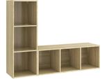 Mobili Tv 2 Pezzi Rovere Sonoma 107X35X37 Cm Materiale A Base Di Legno