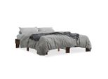 Vidaxl Struttura Letto In Rovere Affumicato 150X200 Cm Materiale A Base Di Legno E Metallo