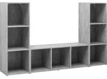 Vidaxl Mobili Tv 3 Pz. Grigio Cemento 107X35X37 Cm Materiale A Base Di Legno