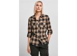 Urban Classics Donna - Flanell Hemd Schwarz / Taupe - M