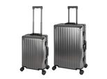 Travelhouse Tokyo - Set Di 2 Valigie S+L - Alluminio Rigido Grigio
