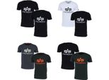 Alpha Industries Basic T 2 Pack T-Shirt Doppia Da Uomo, Taglia:S, Colore:03 Nero