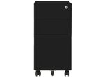 Vidaxl Armadio Archivio Con Rotelle Nero 30X45X59 Cm Acciaio