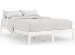 Vidaxl Letto In Legno Massiccio Di Pino Bianco 140X200 Cm