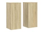 Vidaxl Supporto Per Piante 2 Pezzi Rovere Sonoma 30X30X70 Cm Materiale A Base Di Legno