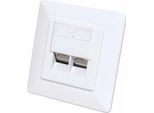 Intellinet 2-Port Cat6A 10G Rj45-Unterputzdose Stp Weiß