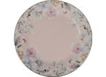 Piatto Da Colazione Clayre & Eef Ø 18 Cm Fiori In Porcellana Rosa