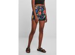 DáMské KraťAsy Urban Classics Donna Aop Viscosa Resort Shorts Nerofruity - 4XL